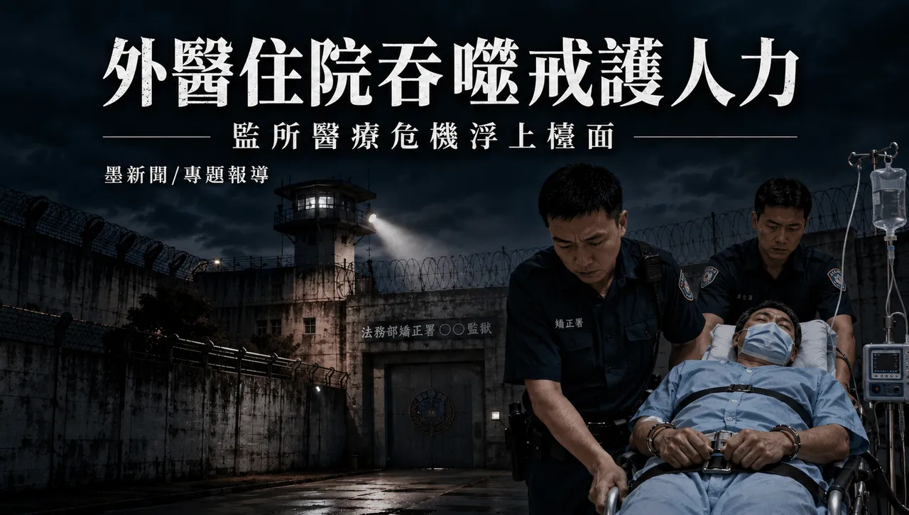 受刑人外醫住院形成戒護人力黑洞　監所醫療危機浮上檯面