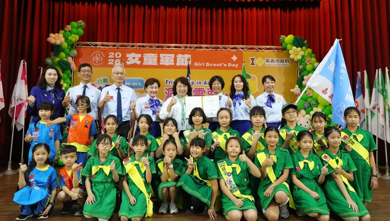 嘉義市表揚優秀女童軍　黃敏惠勉勇敢自信迎接挑戰
