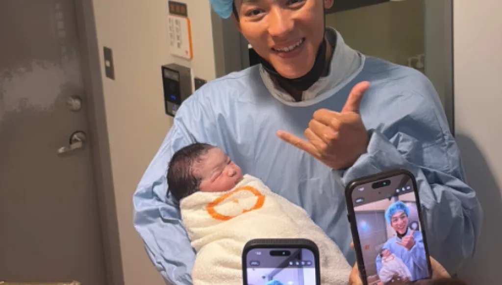 陳晨威當爸爸了！陪老婆啾啾進產房　「66小公主誕生」