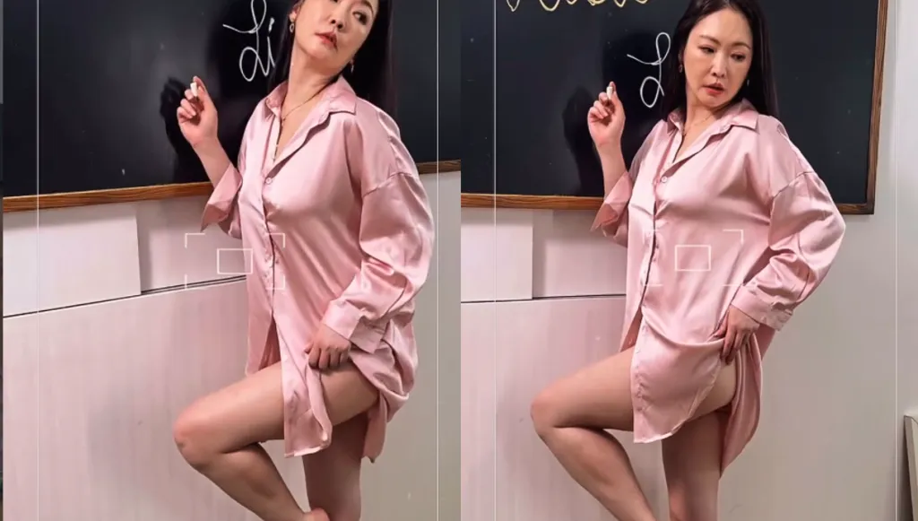 王俐人粉色襯衫「無罩激凸」！化身Lisa老師狂露大腿根