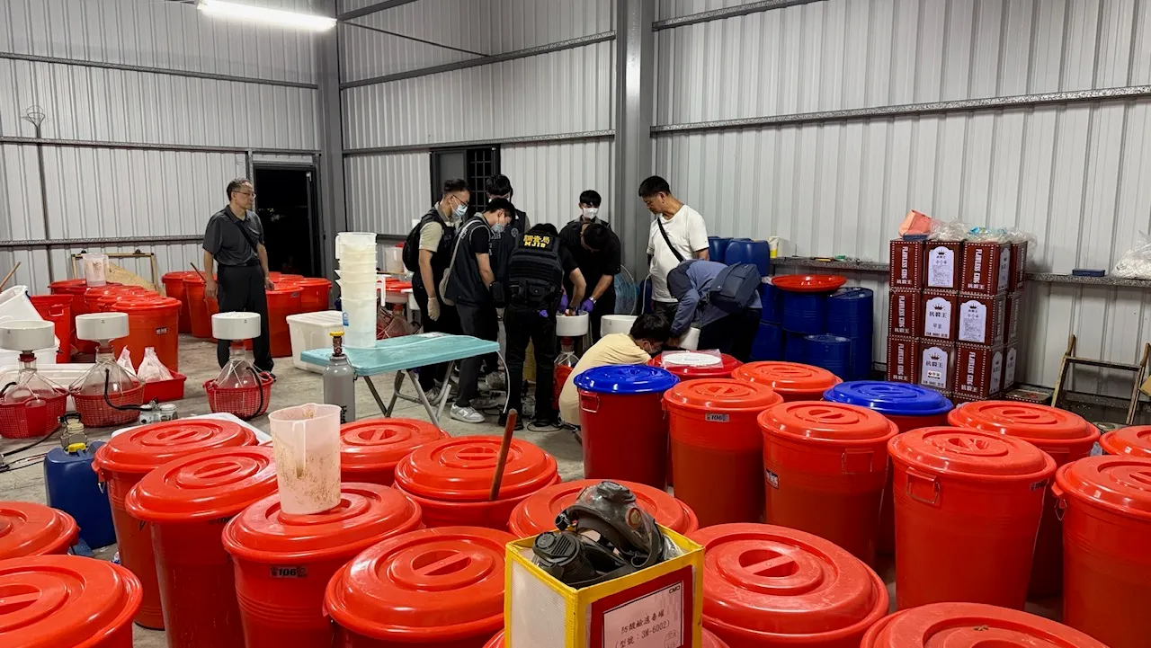 ▲台南破獲大型安毒工廠，查扣逾4噸半成品阻毒流市面。（圖／記者 楊子安 翻攝）