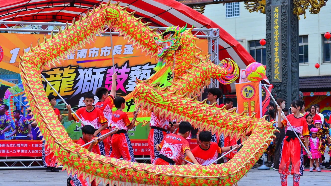 陳亭妃立委應援藝陣文化傳承、安平開台天后宮百人齊鳴響徹舊城區!