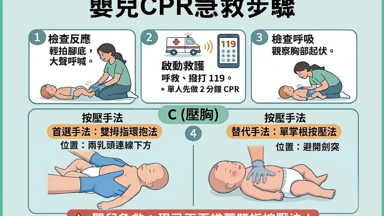 彰化119線上DA-CPR成功指導！消防與家屬攜手搶命 3月大男嬰OHCA成功恢復心跳