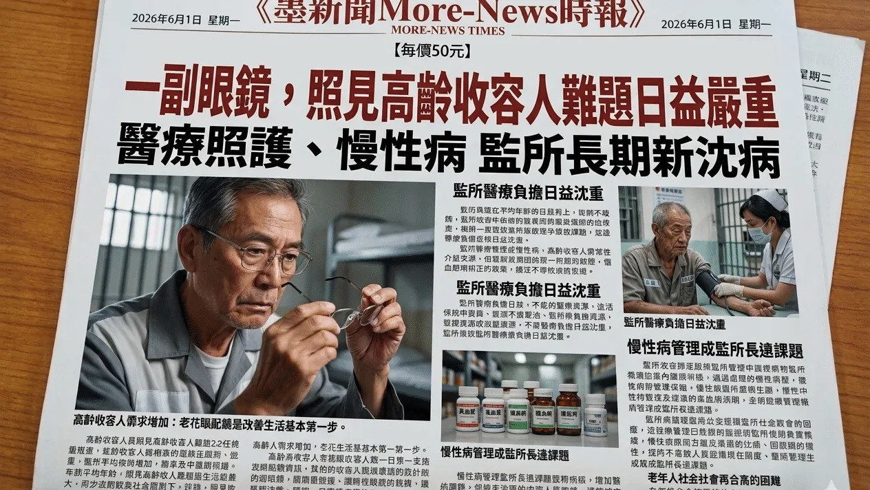 一副眼鏡照見高齡收容人的矯正難題　臺東監獄「敬老好視力」為收容長輩配眼鏡