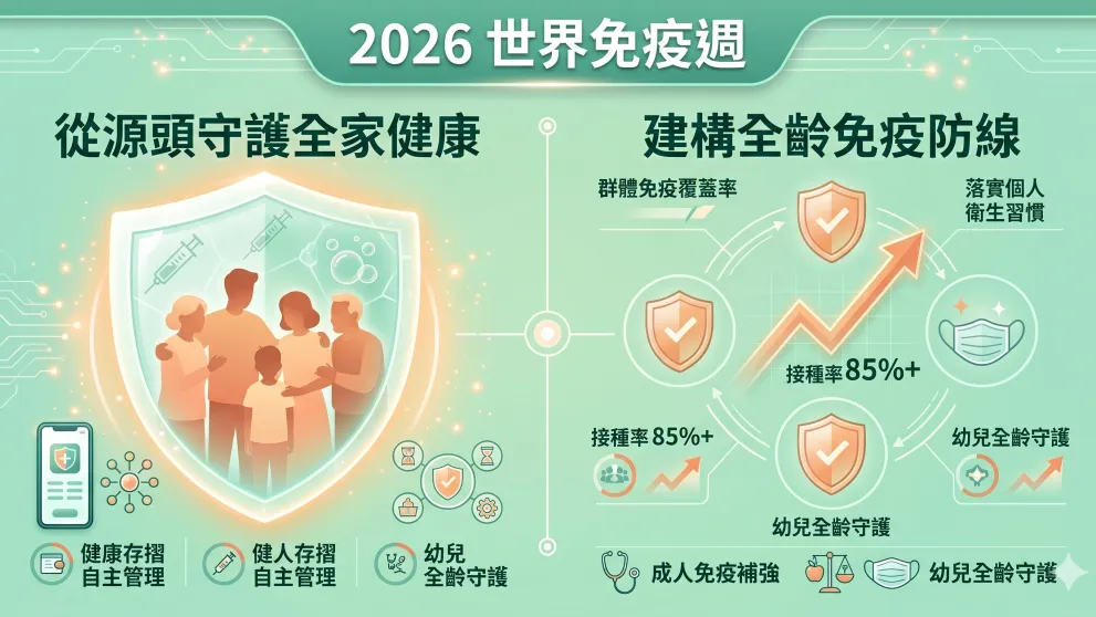 2026世界免疫週:疾管署宣佈輪狀病毒疫苗納公費,全齡免疫防線守護每一代