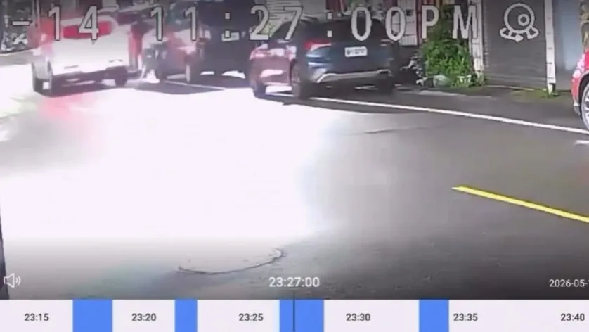 影／懷孕25週闆娘遭撞飛出血！駕駛下車看車況「加速逃逸」　店家怒PO監視器