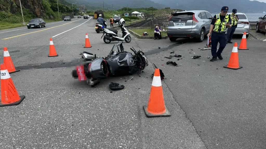 台2線大型重機與自小客車相撞！　騎士OHCA送醫