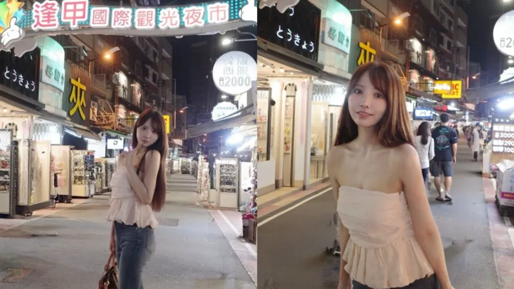 三上悠亞「零偽裝現身逢甲夜市」！甜笑站招牌前打卡