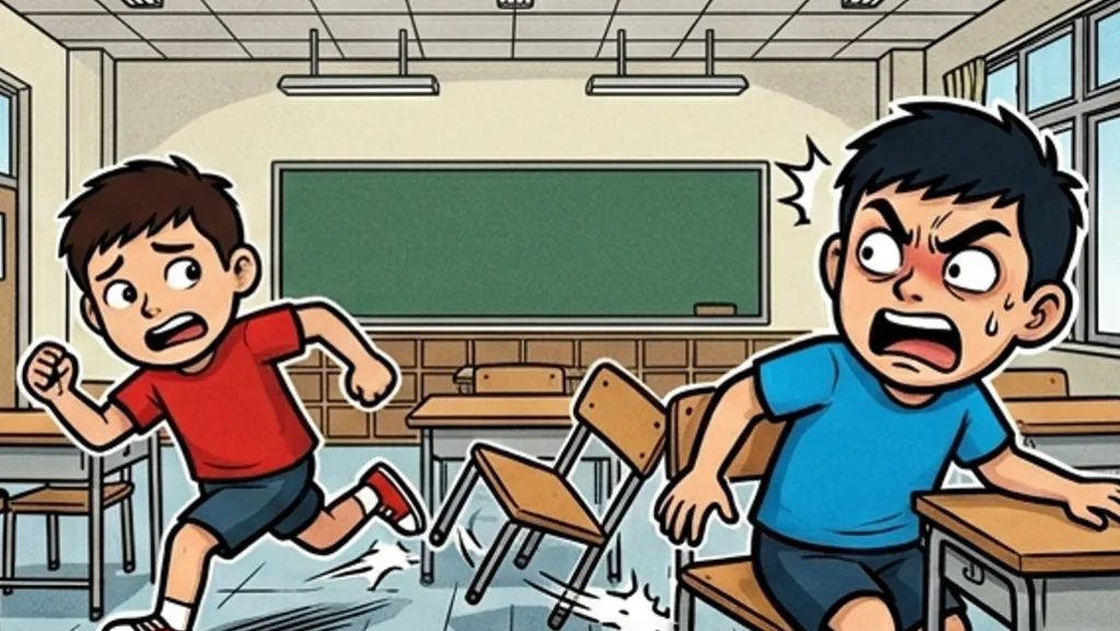 教室內玩鬼抓人踢到椅子！國中生暴怒出拳把同學鼻子打骨折　母親幫解釋：武術訓練反射動作