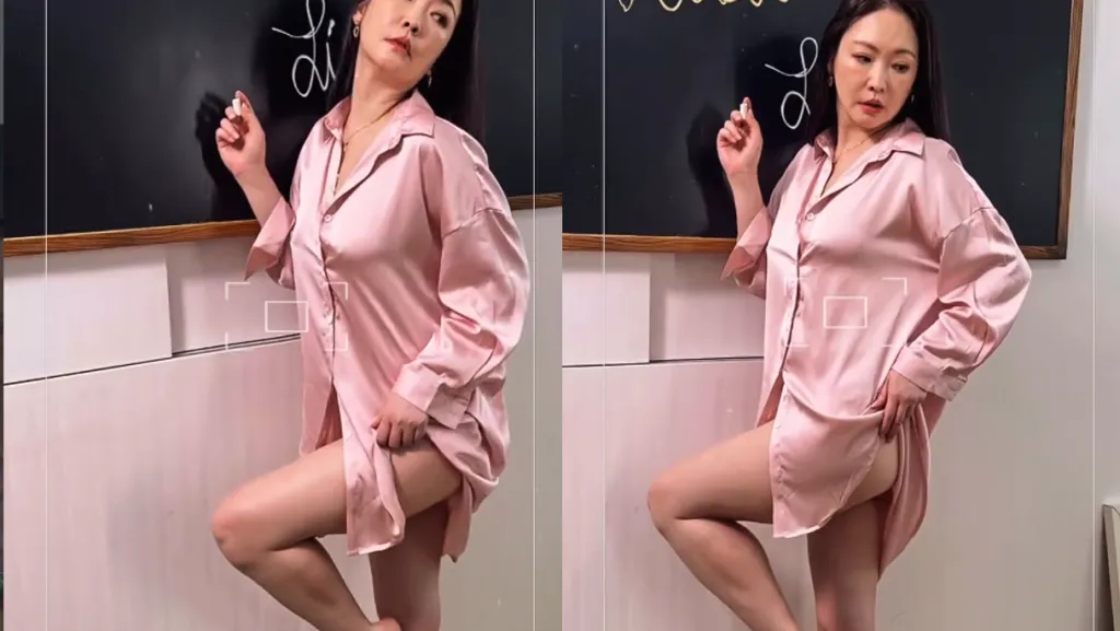 王俐人粉色襯衫「無罩激凸」!化身Lisa老師狂露大腿根