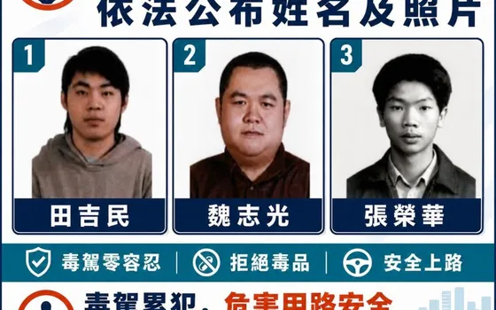 毒駕零容忍！　竹縣警公布累犯照片