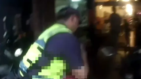 新莊酒醉男亂入遶境隊伍滋擾！　警迅速壓制管束