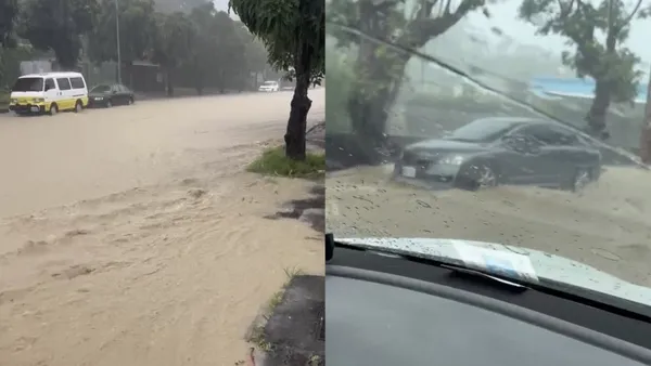 快訊／高雄、屏東大豪雨警戒！旗山「柏油路看不見」傳災情