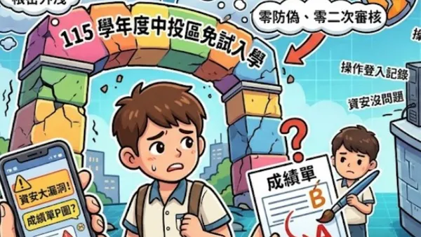 爆料／免試入學爆重大資安漏洞？考生稱帳密全外洩P圖就能改成績？ 主辦：更改資料都有記錄無資安問題