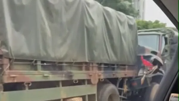 國軍聯合防禦操演出包！ 　兩輛戰術輪車擦撞幸無人受傷