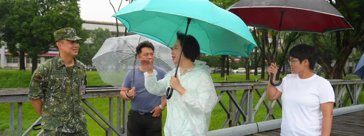 巴威颱風挾豪雨襲台中!何欣純視察太平滯洪池 籲強化防洪整備提升城市韌性